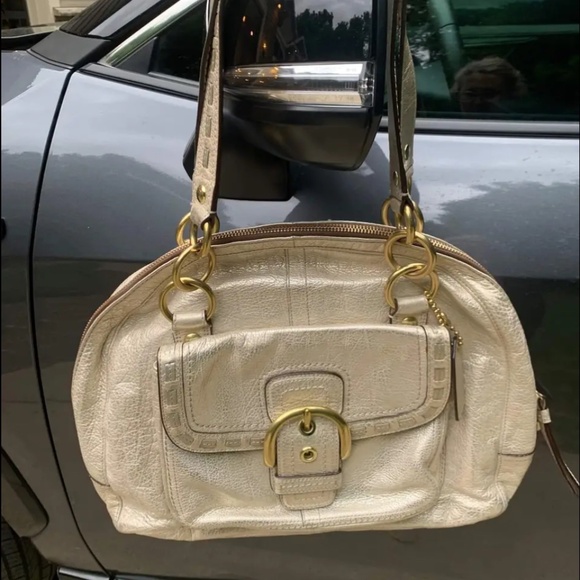 Coach Metallic Large Shoulder Tote Bag Purse with dust bag - Picture 1 of 8